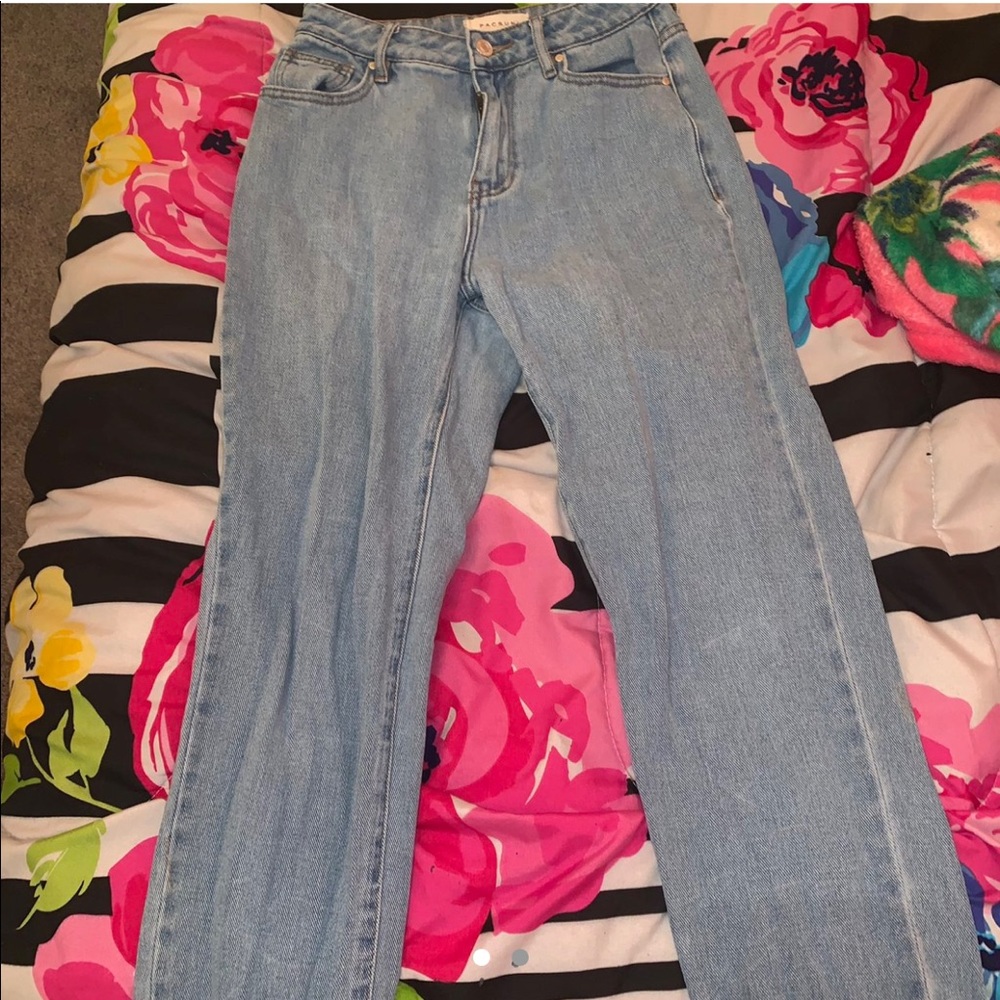 light wash blue pacsun mom jeans